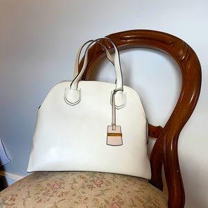 A. Bellucci neutral two tone leather handbag